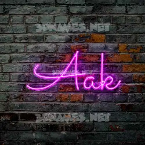 aak in Pink Neon style - 3D name wallpaper aak in Pink Neon style - 3D name wallpaper