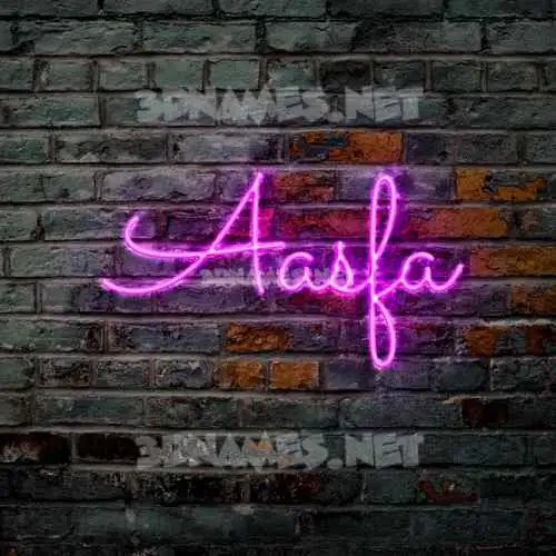 aasfa in Pink Neon style - 3D name wallpaper