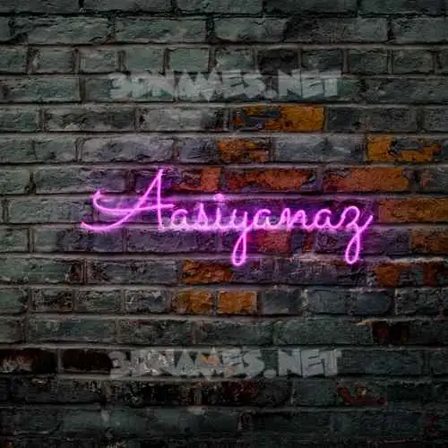 aasiyanaz in Pink Neon style - 3D name wallpaper