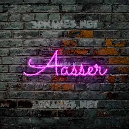aasser in Pink Neon style - 3D name wallpaper aasser in Pink Neon style - 3D name wallpaper