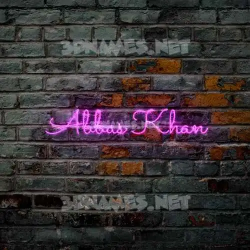 abbas khan in Pink Neon style - 3D name wallpaper abbas khan in Pink Neon style - 3D name wallpaper