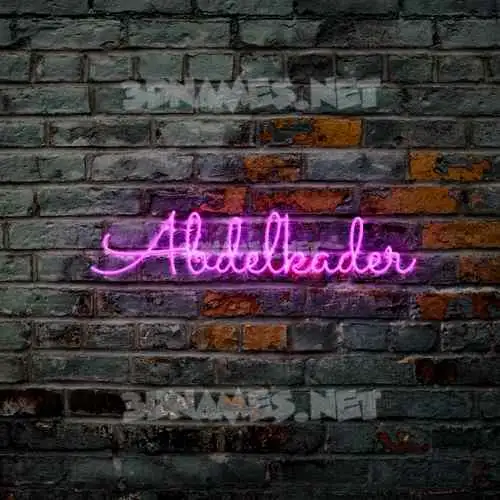 abdelkader in Pink Neon style - 3D name wallpaper abdelkader in Pink Neon style - 3D name wallpaper