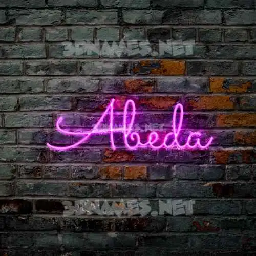 abeda in Pink Neon style - 3D name wallpaper