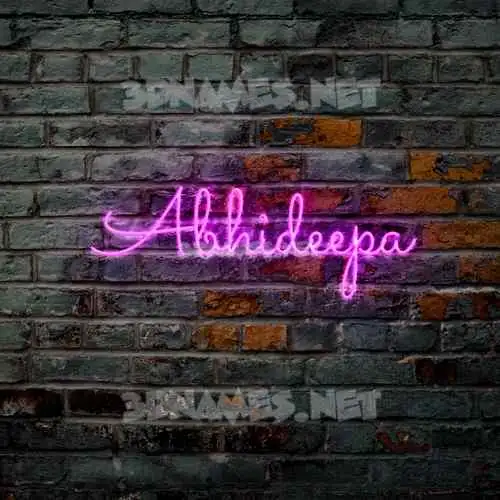 abhideepa in Pink Neon style - 3D name wallpaper