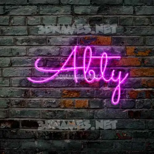 abty in Pink Neon style - 3D name wallpaper