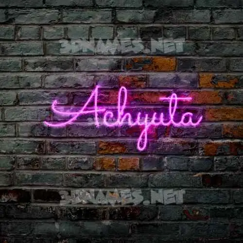 achyuta in Pink Neon style - 3D name wallpaper achyuta in Pink Neon style - 3D name wallpaper