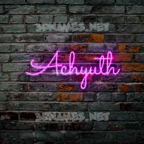 achyuth in Pink Neon style - 3D name wallpaper