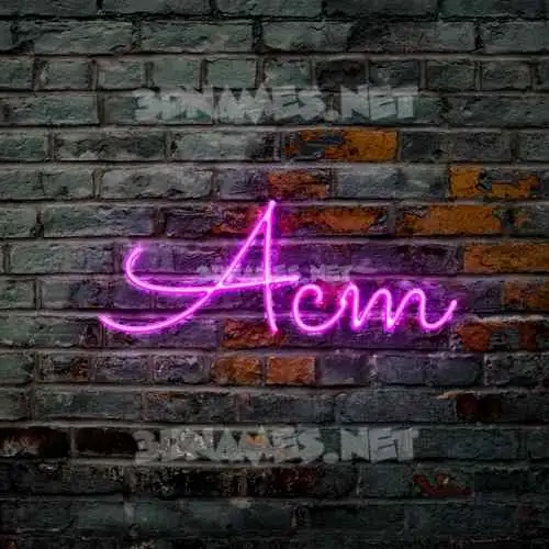 acm in Pink Neon style - 3D name wallpaper