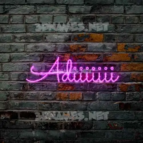 adiiiiiii in Pink Neon style - 3D name wallpaper