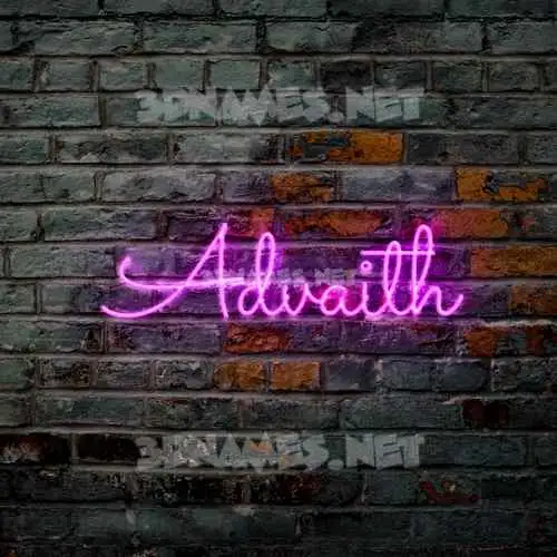 advaith in Pink Neon style - 3D name wallpaper
