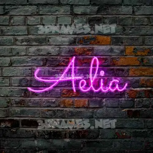 aelia in Pink Neon style - 3D name wallpaper aelia in Pink Neon style - 3D name wallpaper