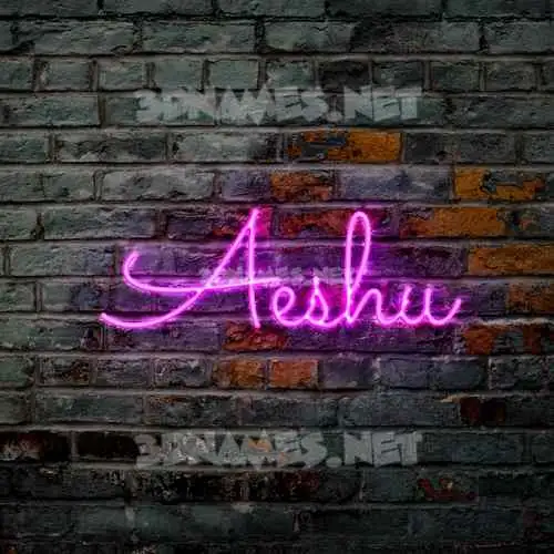 aeshu in Pink Neon style - 3D name wallpaper aeshu in Pink Neon style - 3D name wallpaper