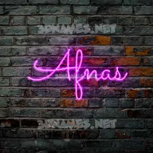 afnas in Pink Neon style - 3D name wallpaper