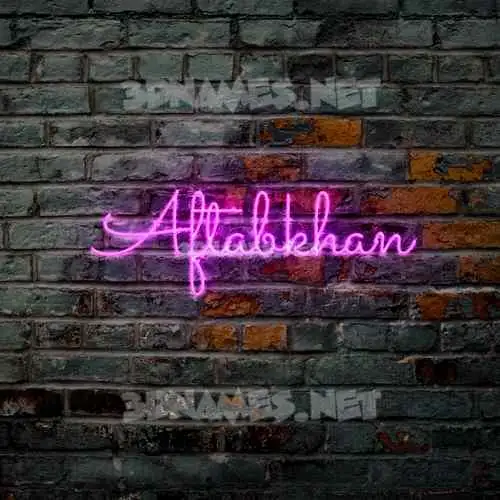 aftabkhan in Pink Neon style - 3D name wallpaper