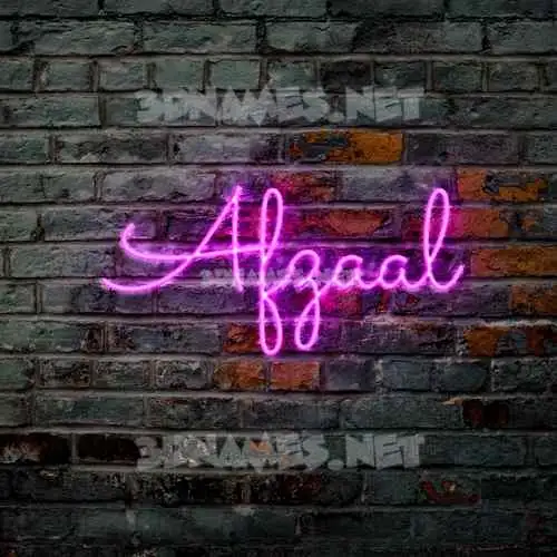 afzaal in Pink Neon style - 3D name wallpaper