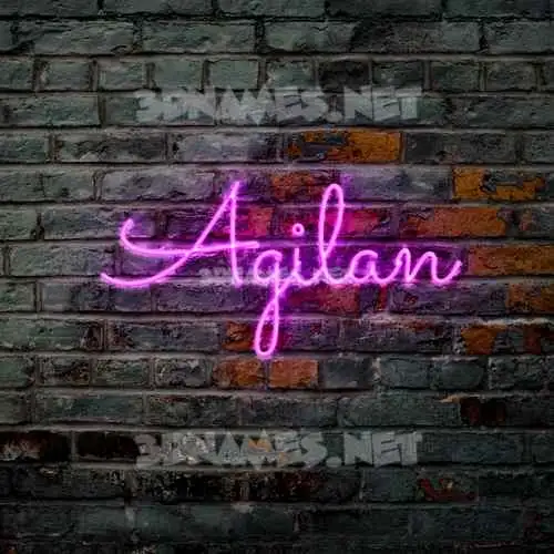 agilan in Pink Neon style - 3D name wallpaper