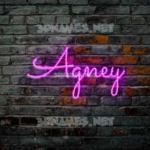 agney in Pink Neon style - 3D name wallpaper