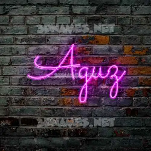 aguz in Pink Neon style - 3D name wallpaper aguz in Pink Neon style - 3D name wallpaper