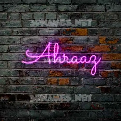 ahraaz in Pink Neon style - 3D name wallpaper ahraaz in Pink Neon style - 3D name wallpaper