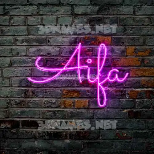 aifa in Pink Neon style - 3D name wallpaper aifa in Pink Neon style - 3D name wallpaper
