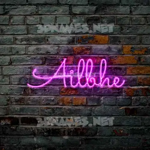 ailbhe in Pink Neon style - 3D name wallpaper