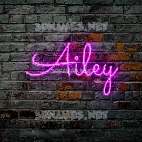 ailey in Pink Neon style - 3D name wallpaper