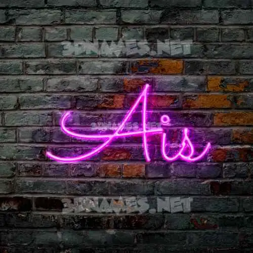 ais in Pink Neon style - 3D name wallpaper ais in Pink Neon style - 3D name wallpaper