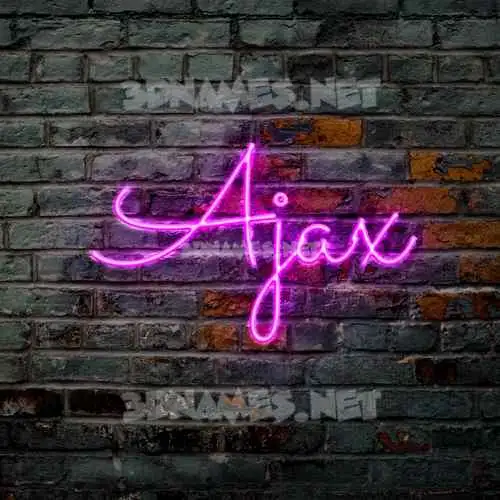 ajax in Pink Neon style - 3D name wallpaper ajax in Pink Neon style - 3D name wallpaper