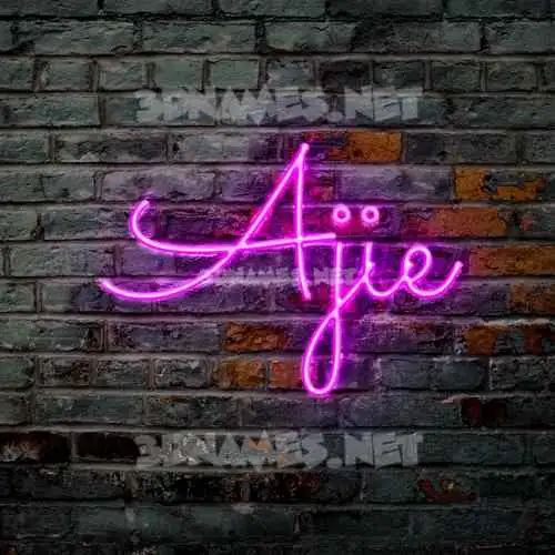 ajie in Pink Neon style - 3D name wallpaper