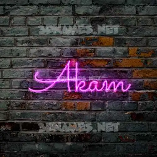 akam in Pink Neon style - 3D name wallpaper