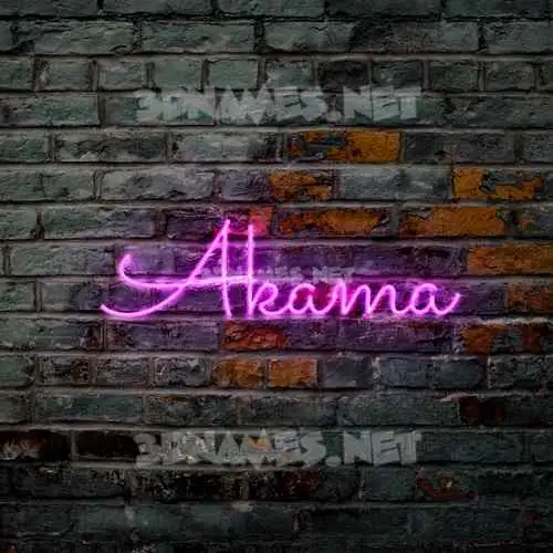 akama in Pink Neon style - 3D name wallpaper akama in Pink Neon style - 3D name wallpaper
