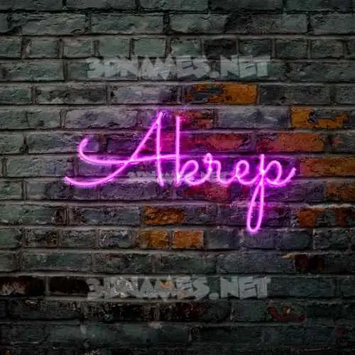 akrep in Pink Neon style - 3D name wallpaper