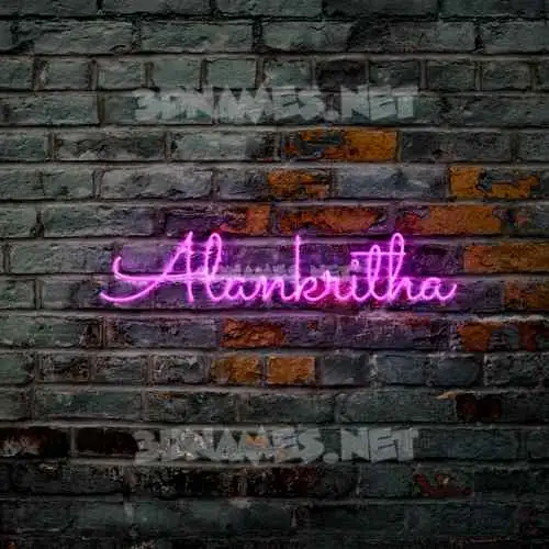 alankritha in Pink Neon style - 3D name wallpaper
