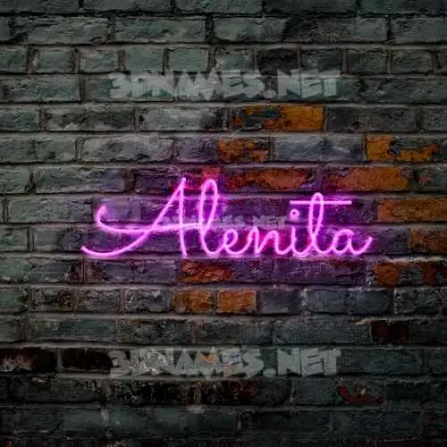 alenita in Pink Neon style - 3D name wallpaper alenita in Pink Neon style - 3D name wallpaper