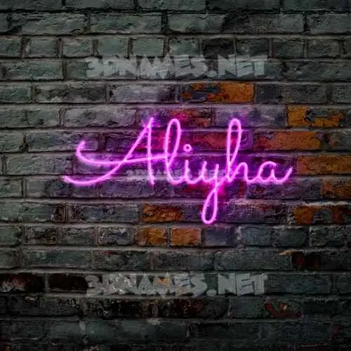 aliyha in Pink Neon style - 3D name wallpaper aliyha in Pink Neon style - 3D name wallpaper