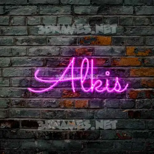 alkis in Pink Neon style - 3D name wallpaper alkis in Pink Neon style - 3D name wallpaper