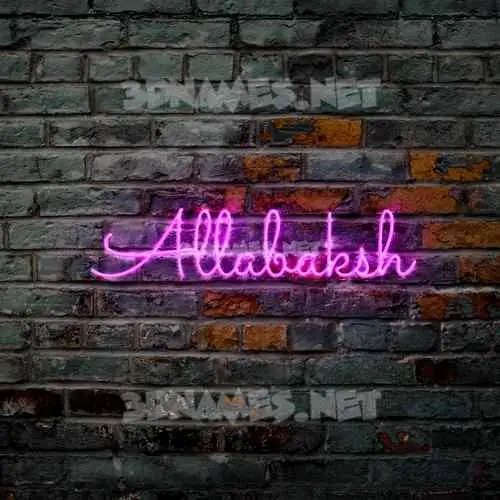 allabaksh in Pink Neon style - 3D name wallpaper allabaksh in Pink Neon style - 3D name wallpaper