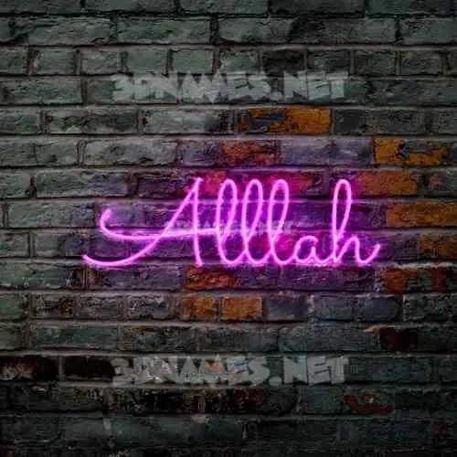 alllah in Pink Neon style - 3D name wallpaper alllah in Pink Neon style - 3D name wallpaper