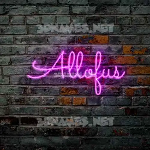 allofus in Pink Neon style - 3D name wallpaper allofus in Pink Neon style - 3D name wallpaper