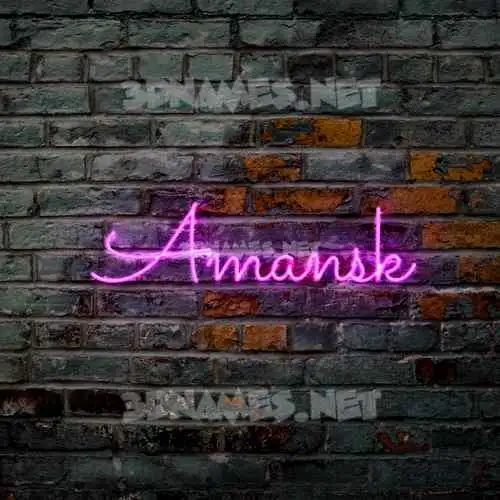 amansk in Pink Neon style - 3D name wallpaper amansk in Pink Neon style - 3D name wallpaper