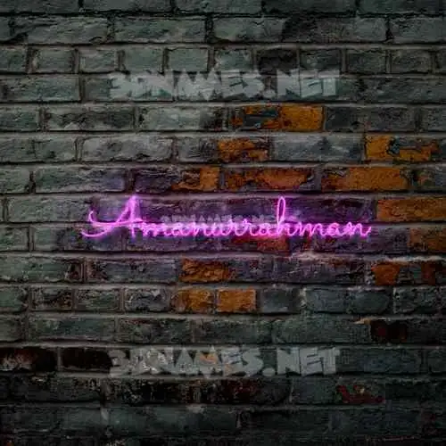 amanurrahman in Pink Neon style - 3D name wallpaper amanurrahman in Pink Neon style - 3D name wallpaper