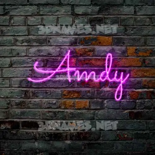 amdy in Pink Neon style - 3D name wallpaper
