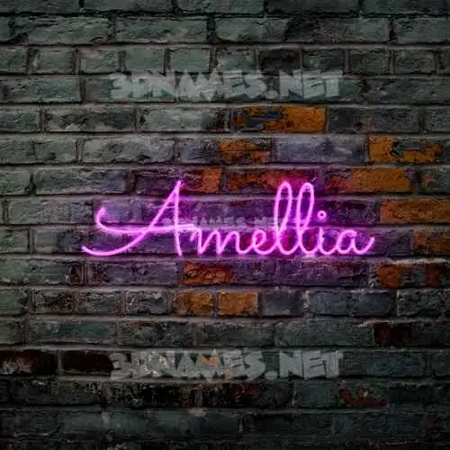 amellia in Pink Neon style - 3D name wallpaper amellia in Pink Neon style - 3D name wallpaper