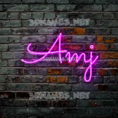 amj in Pink Neon style - 3D name wallpaper