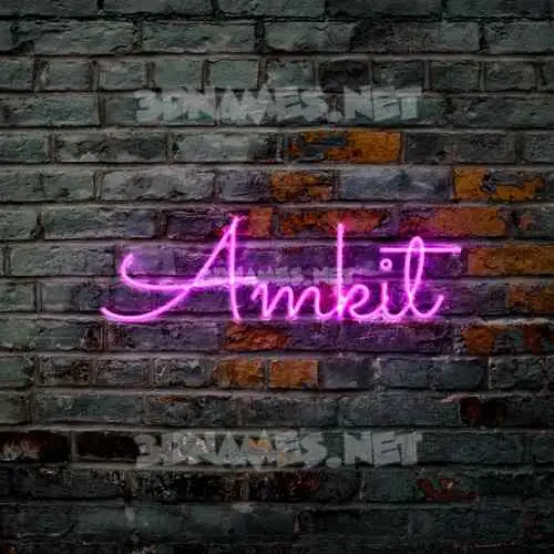 amkit in Pink Neon style - 3D name wallpaper