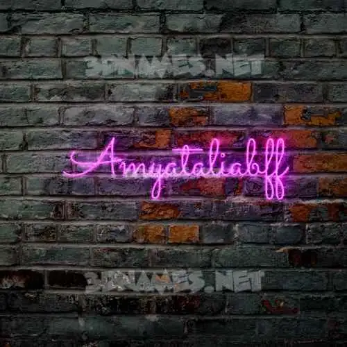 amyataliabff in Pink Neon style - 3D name wallpaper