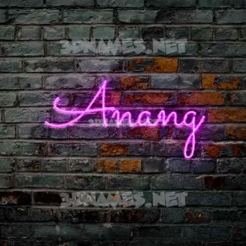 anang in Pink Neon style - 3D name wallpaper