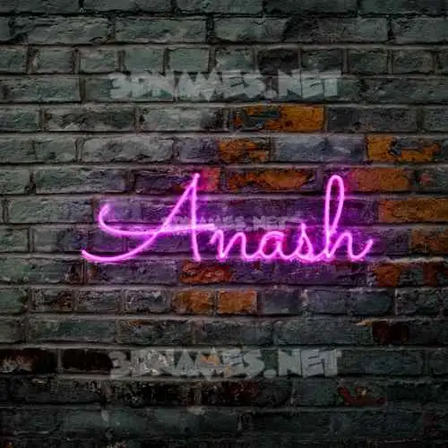 anash in Pink Neon style - 3D name wallpaper