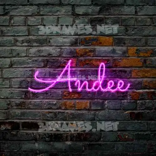 andee in Pink Neon style - 3D name wallpaper
