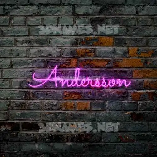 andersson in Pink Neon style - 3D name wallpaper